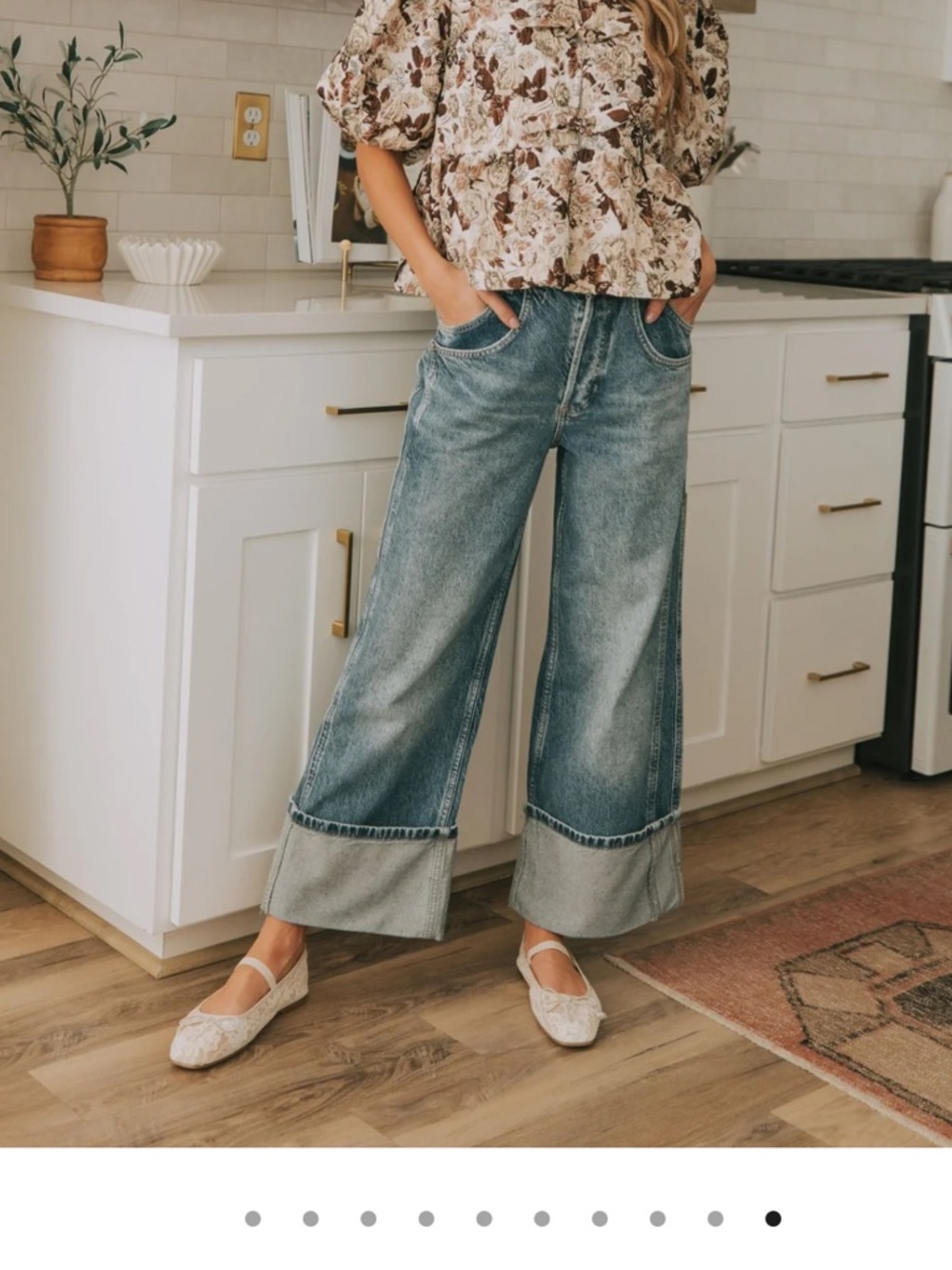 Free People Low-Rise, Boyfriend Final Countdown Wide-Leg Jeans